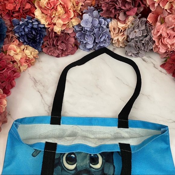 Eco-Friendly Goofy Black Lab Dog Folding Tote Bag - Picture 11 of 14